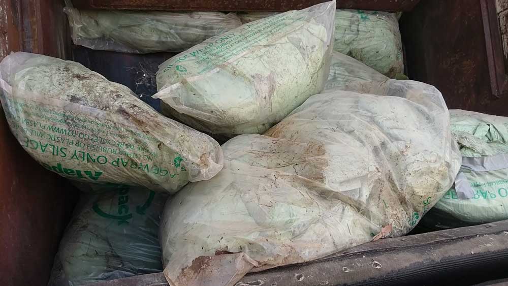 recycling silage film plastic forests