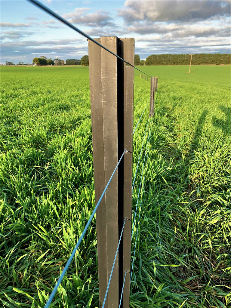 Fence post recycled plastic PLUS Post Steel reinforced Plastic Forests