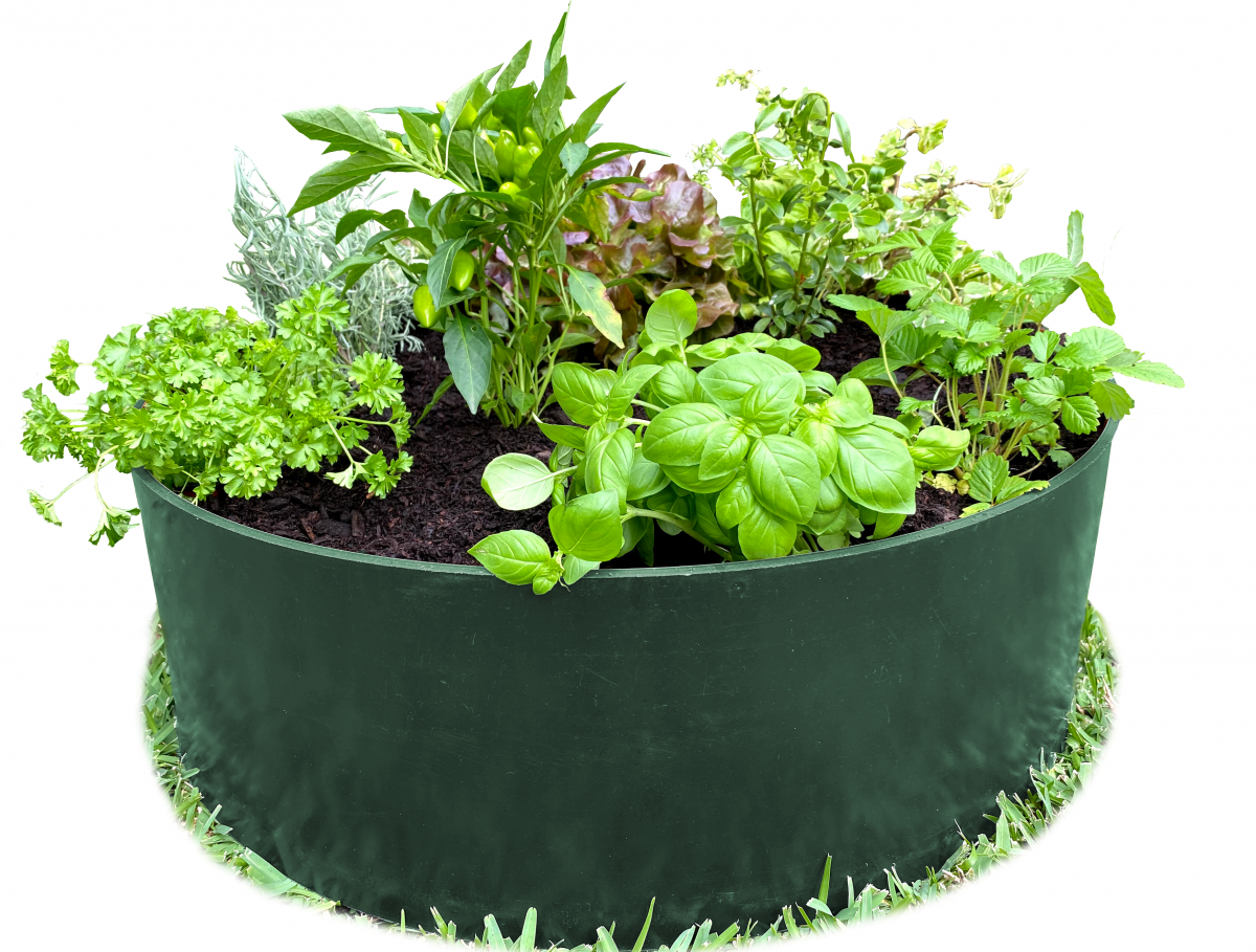Garden Bed recycled plastic circleAus madeGreenMongrel by Plastic Forests