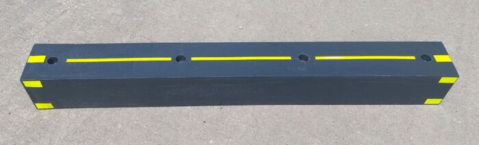 Truck Wheel Stop 138 x 138mm- extra hi vis stickers