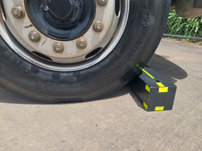 Truck Wheel Stop - 138mm x 138mm- extra hi vis