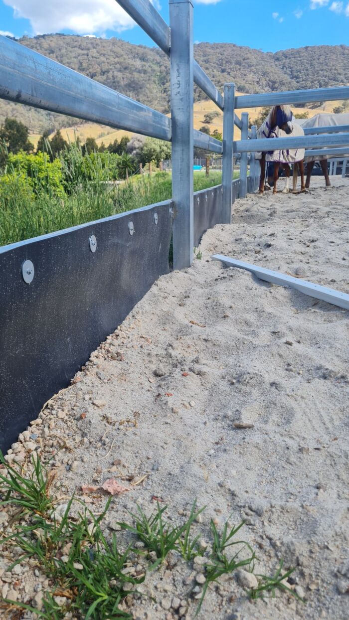 Horse Arena Edging - Black - 300mm high x 5mm thick - Recycled Plastic - Image 17