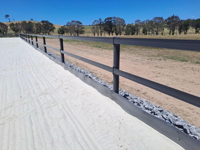 Horse Arena Edging - Black - 300mm high x 5mm thick - Recycled Plastic - Image 4