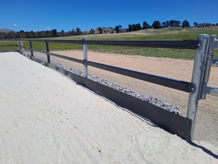 Horse Arena Edging - Black - 300mm high x 5mm thick - Recycled Plastic