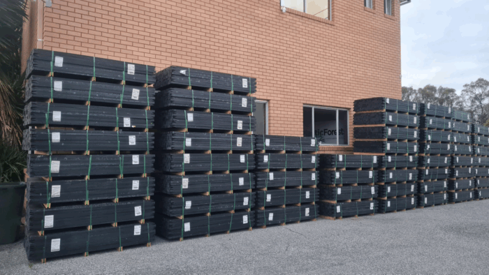 Square Pickets- Solid 38mm x 38mm- Recycled Plastic Mineral Composite - 1650mm & 1800mm - Black - Image 4